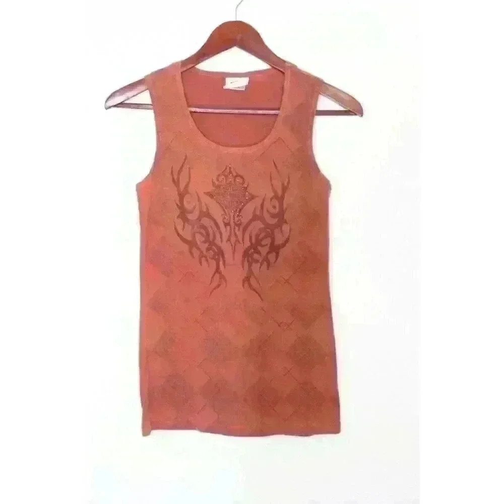 Harley-Davidson Deadwood SD Embellished Vintage Boho Y2K Casual Tank Top Size M